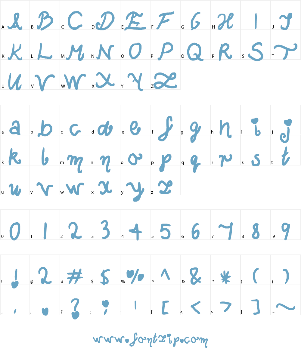 Back in the newer days Font Character
